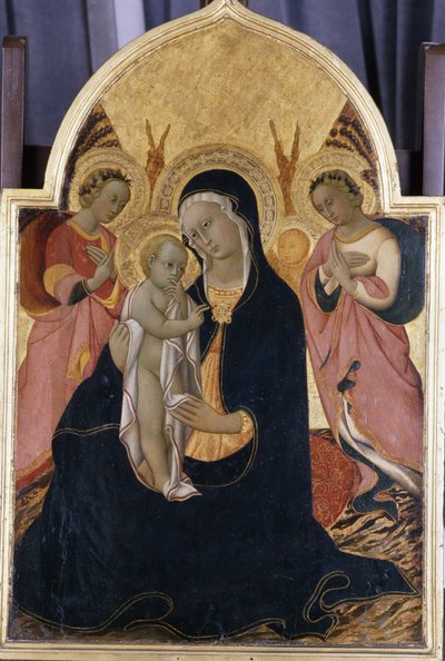 Madonna mit Kind und zwei Engeln von Sano di Pietro